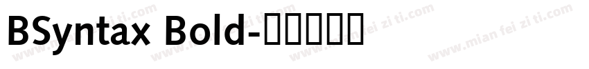 BSyntax Bold字体转换
